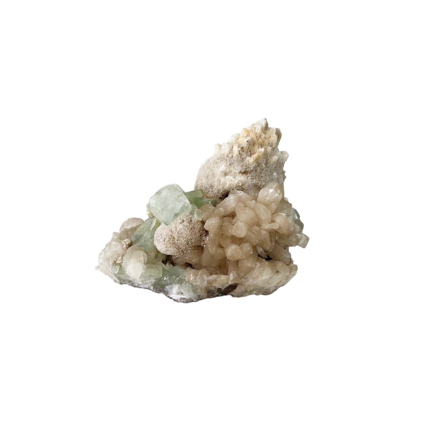 Green Apophyllite + Stilibite Cluster | CT26