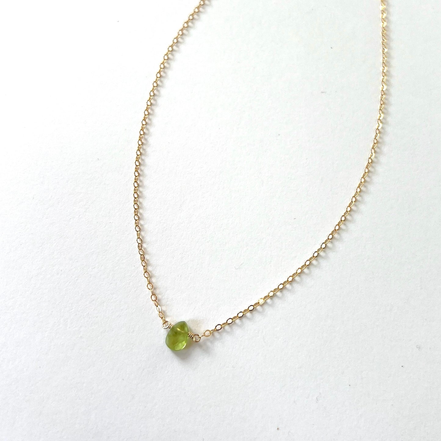 Mini Peridot Pendant Necklace