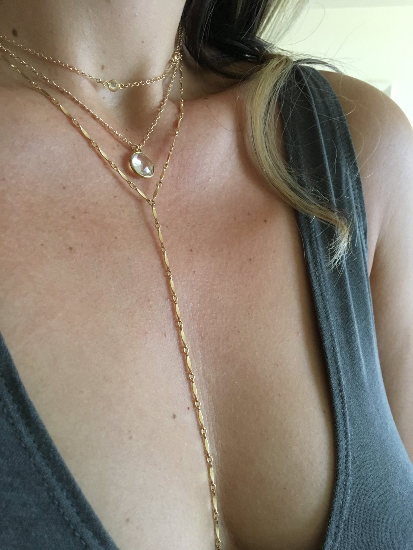 Flat Link Y-Necklace