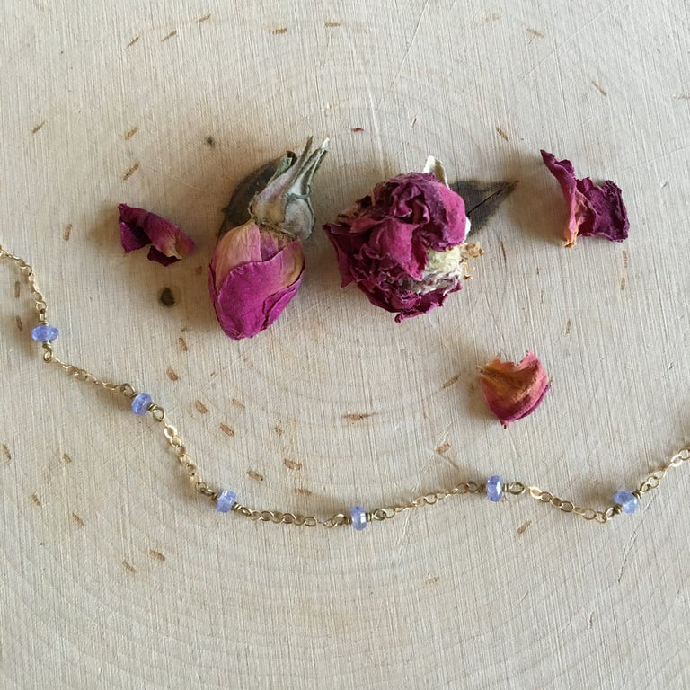 Tanzanite Wire Wrap Bracelet