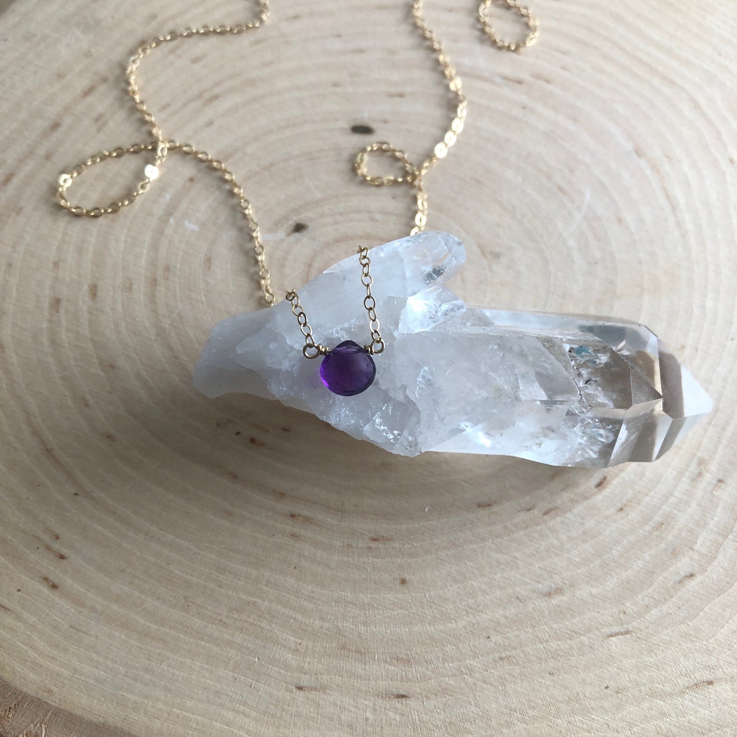 Mini Amethyst Pendant Necklace