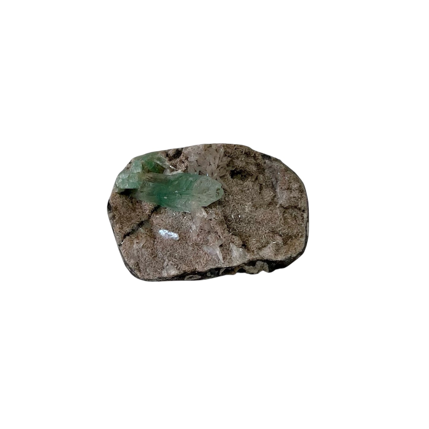 Green Apophyllite On Base Matrix  | CT17