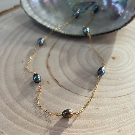 Purple Pearl seven station choker
