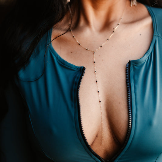 Black Spinel Y-Necklace
