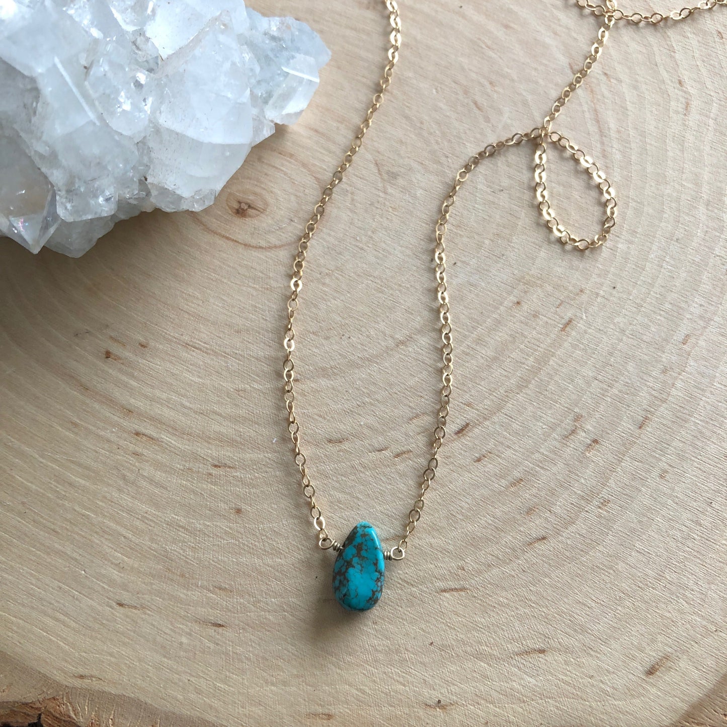 Mini Turquoise Pendant Necklace